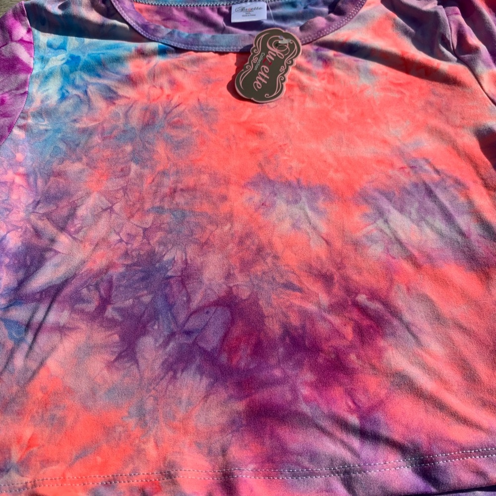 Neon Tie-dye crop top - Picture 6 of 7